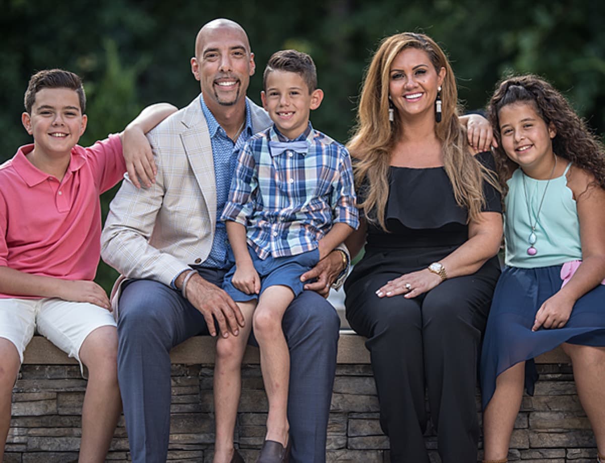 Mark Z with his family