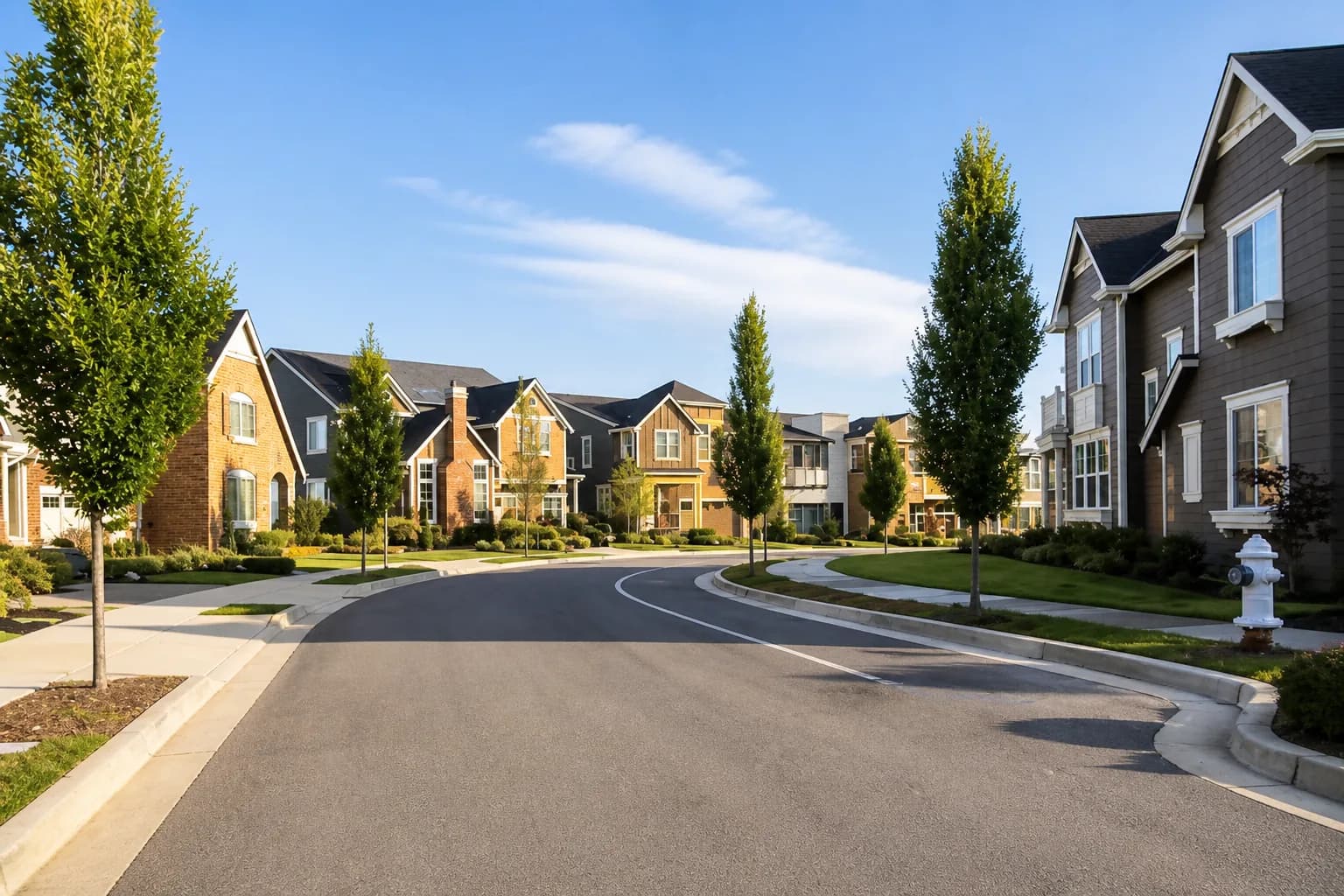 Novi, Michigan neighborhood street