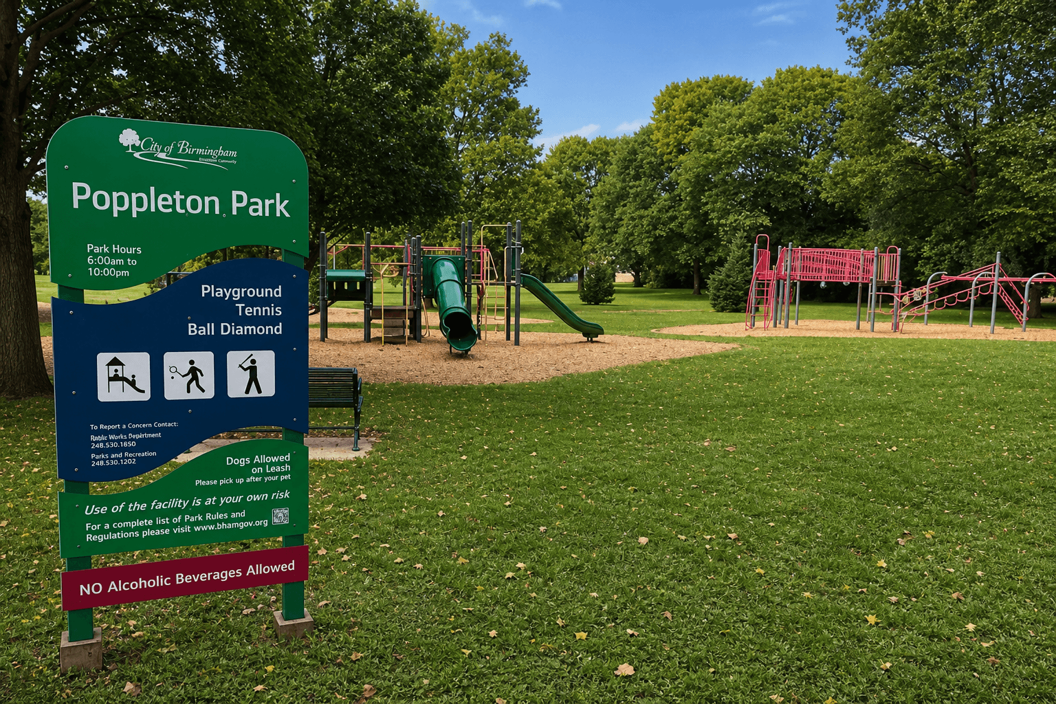Poppleton Park, Birmingham, Michigan